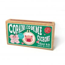 Mini kit point de croix - The Crafty Kit Compagny - Copains comme cochons