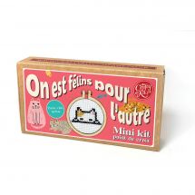 Mini kit point de croix - The Crafty Kit Compagny - On est félins pour l'autre