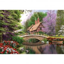 Puzzle  - Castorland - Cottage de la rivière - 1000 pièces