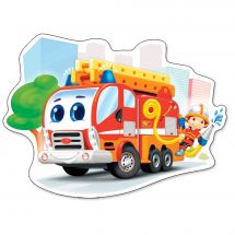 Puzzle enfant - Castorland - Le camion de pompier - 12 pièces