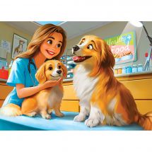 Puzzle enfant - Castorland - Chez le vétérinaire - 120 pièces