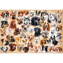 Puzzle  - Castorland - Patchwork de chiens - 1500 pièces