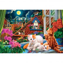 Puzzle  - Castorland - Chatons sur le toit - 1500 pièces