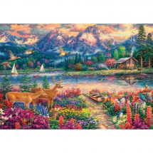 Puzzle  - Castorland - Majestueuses montagnes - 1500 pièces
