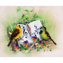 Kit de broderie avec perles - Charivna Mit - Oiseaux chanteurs