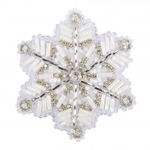 Kit de broderie avec perles - Charivna Mit - Broche flocon de neige