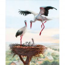 Kit point de croix - Charivna Mit - Cigognes dans leur nid