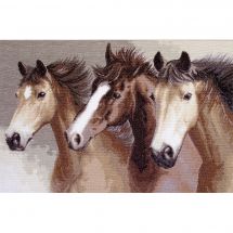 Kit point de croix - Charivna Mit - Chevaux en liberté