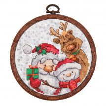 Kit broderie point de croix - Charivna Mit - Le père Noël et ses amis