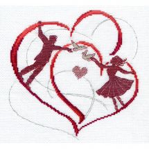 Kit broderie point de croix - Charivna Mit - Au rythme de l'amour