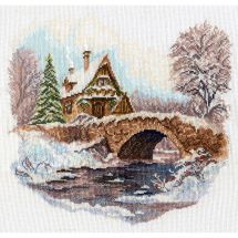 Kit broderie point de croix - Charivna Mit - La chaleur à travers le givre