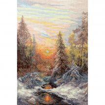 Kit broderie point de croix - Charivna Mit - Soleil d'hiver