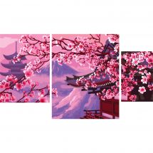 Kit de peinture par numéro - Crafting Spark - Sakura des montagnes 