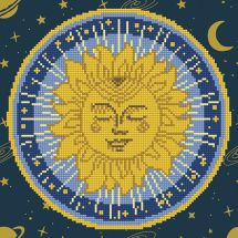 Kit de broderie Diamant - Diamond Art - Soleil mandala