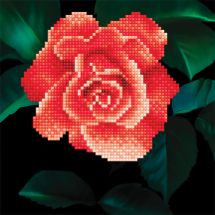 Kit de broderie Diamant - Diamond Art - Rose rouge