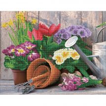 Kit de broderie Diamant - Diamond Art - Jardinage de Printemps