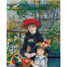 Kit de broderie Diamant - Diamond Dotz - Deux soeurs sur la terrasse d'après Renoir