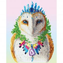 Kit de broderie Diamant - Diamond Dotz - Chouette bohème