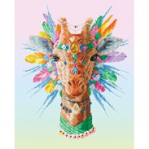 Kit de broderie Diamant - Diamond Dotz - Girafe bohème