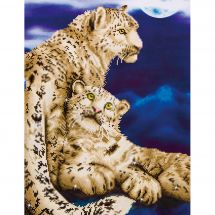 Kit de broderie Diamant - Diamond Dotz - Léopards des neiges