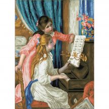 Kit de broderie Diamant - Diamond Dotz - Jeunes filles au piano d'après Renoir