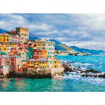 Kit de broderie Diamant - Diamond Dotz - Village de Boccadasse, Italie