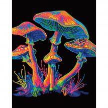 Kit de broderie Diamant - Diamond Dotz - Champignons néon