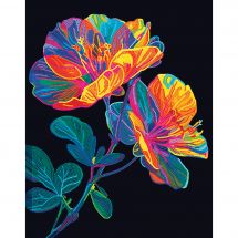 Kit de broderie Diamant - Diamond Dotz - Floral néon