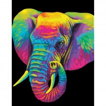 Kit de broderie Diamant - Diamond Dotz - Eléphant néon