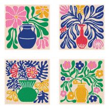Kit de broderie Diamant - Diamond Dotz - 4 designs "vases déco"