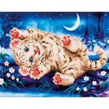 Kit de broderie Diamant - Diamond Dotz - Bébé tigre