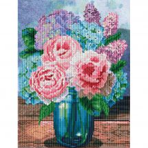 Kit de broderie Diamant - Diamond Dotz - Bouquet pastel