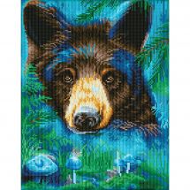 Kit de broderie Diamant - Diamond Dotz - Ours au clair de lune