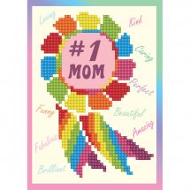 Carte broderie Diamant - Diamond Dotz - Maman