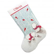 Kit de chaussette de Noël à broder - Dimensions - Ours