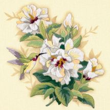 Kit au point de broderie  - Dimensions - Hibiscus floral