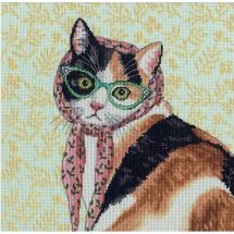 Kit point de croix - Dimensions - Maman chat