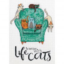 Kit point de croix - Dimensions - Chats ludiques