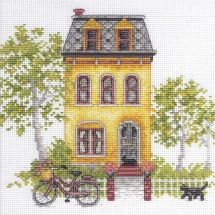 Kit broderie point de croix - Dimensions - La maison jaune