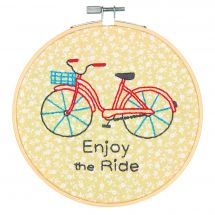 Kit de broderie sur tambour - Dimensions - Bicyclette