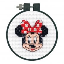 Kit broderie point de croix avec tambour - Dimensions - Minnie