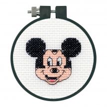 Kit broderie point de croix avec tambour - Dimensions - Mickey