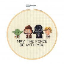 Kit broderie point de croix avec tambour - Dimensions - Personnages - Star Wars