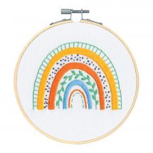 Kit de broderie sur tambour - Dimensions - Arc-en-ciel