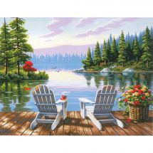 Kit de peinture par numéro - Dimensions - Matinée au bord du lac