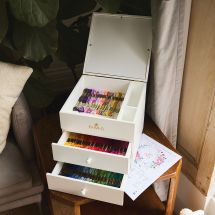 Rangement pour fils - DMC - Meuble 2 tiroirs - 70 coloris Mouliné Spécial 117