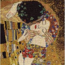 Kit point de croix - DMC - Le baiser d'après Klimt