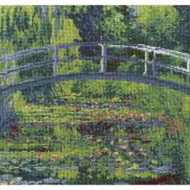 Kit broderie point de croix - DMC - Le bassin aux nymphéas d'après Monet