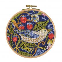 Kit broderie point de croix avec tambour - DMC - Le Voleur de Fraises