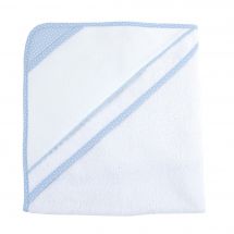 Accessoires à broder pour bébé  - DMC - Sortie de bain - Bleu à pois blancs